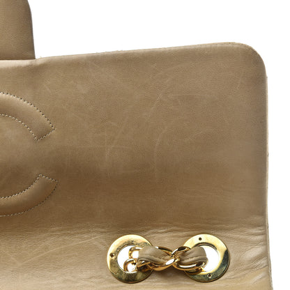 Chanel Lambskin Quilted Maxi Single Flap Dark Beige 15 of 24