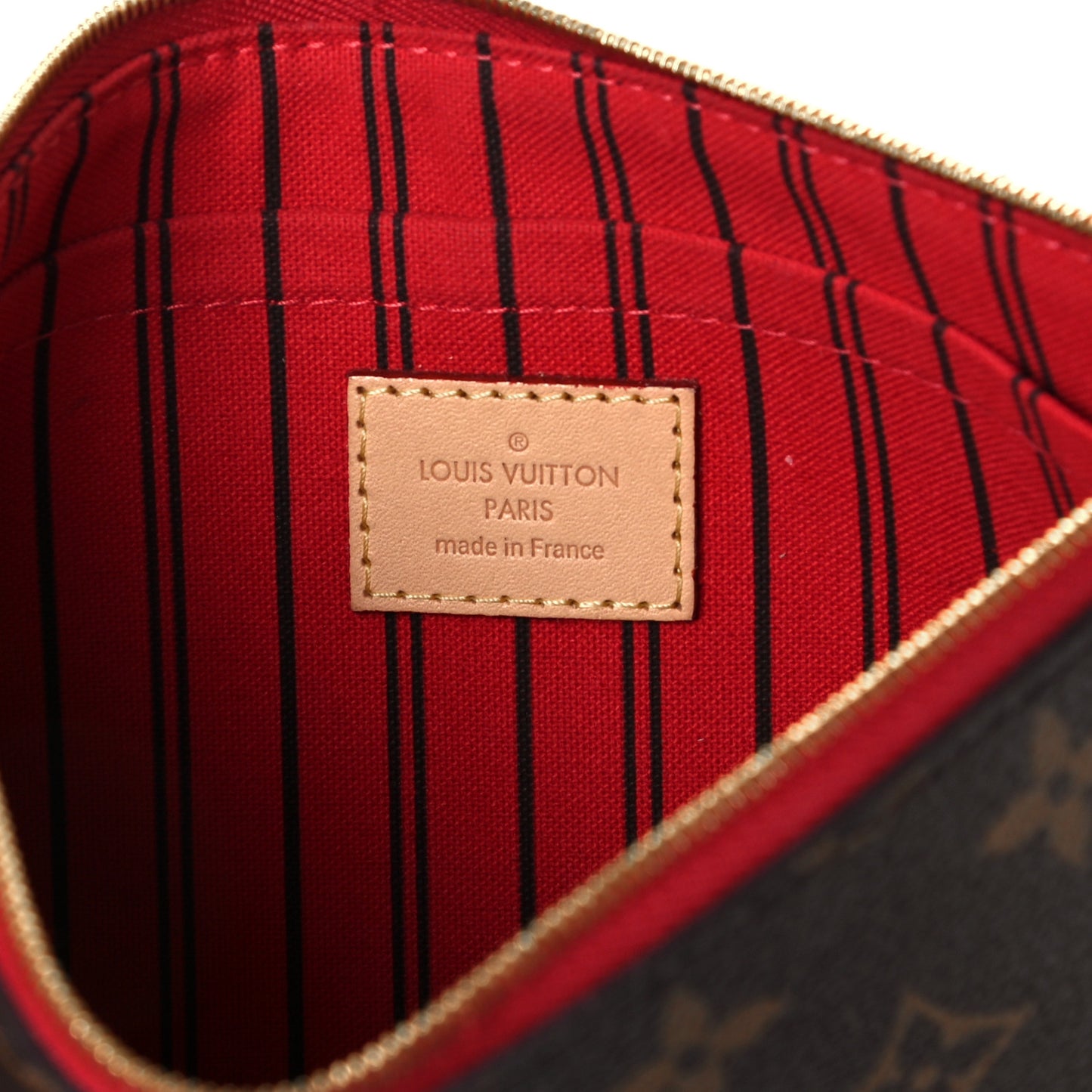 Monogram Neverfull MM GM Pochette Cherry