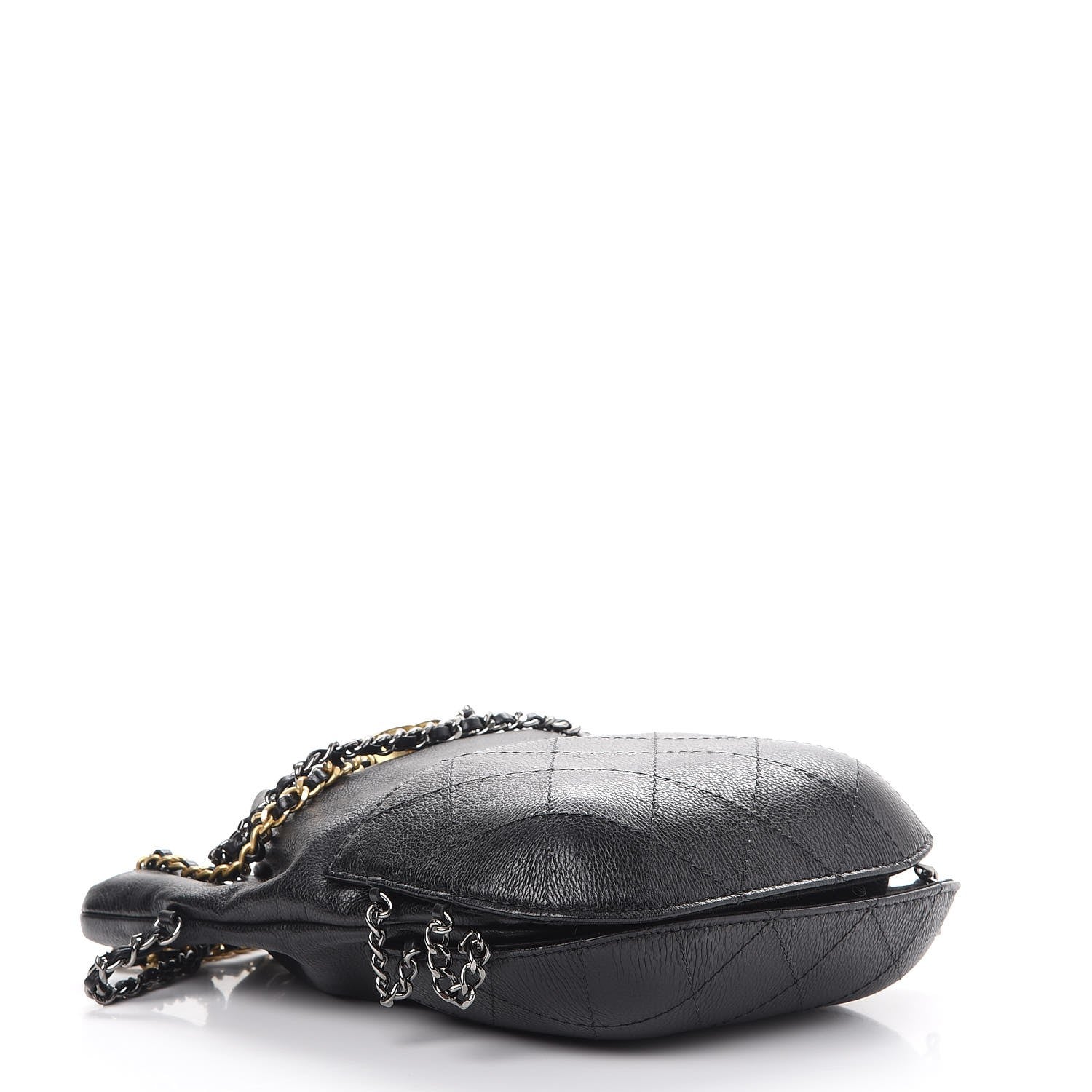 Chanel Calfskin Quilted Small Gabrielle Bucket Black 4 of 9