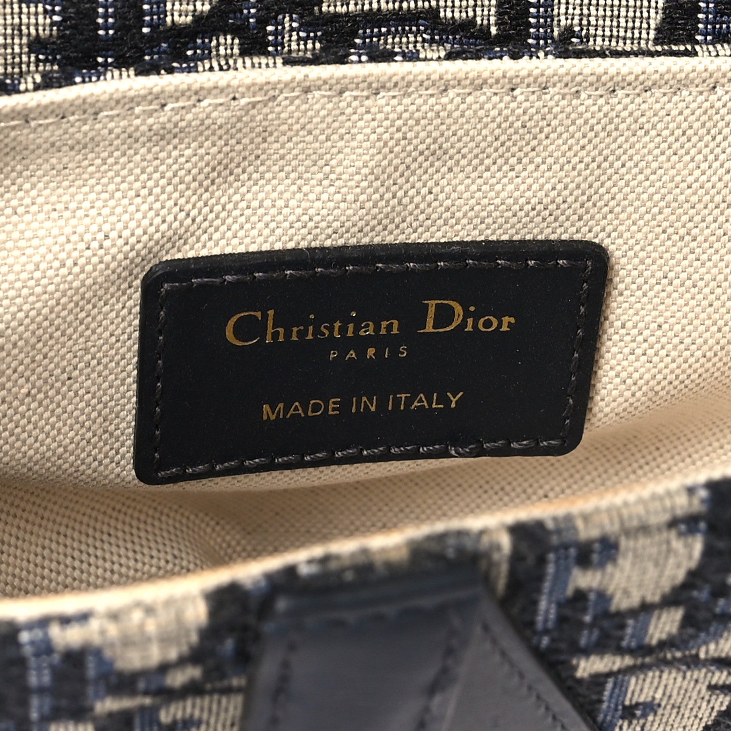 Christian Dior Oblique Mini Saddle Bag Blue 6 of 8