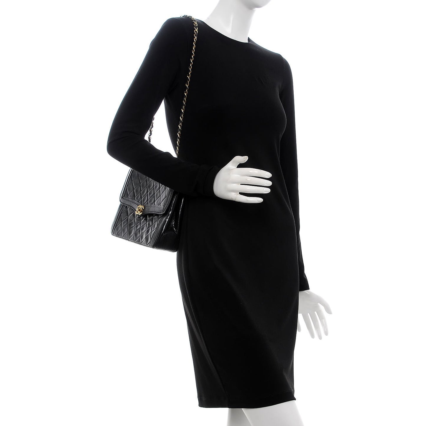 Lambskin Quilted Small Single Flap Black