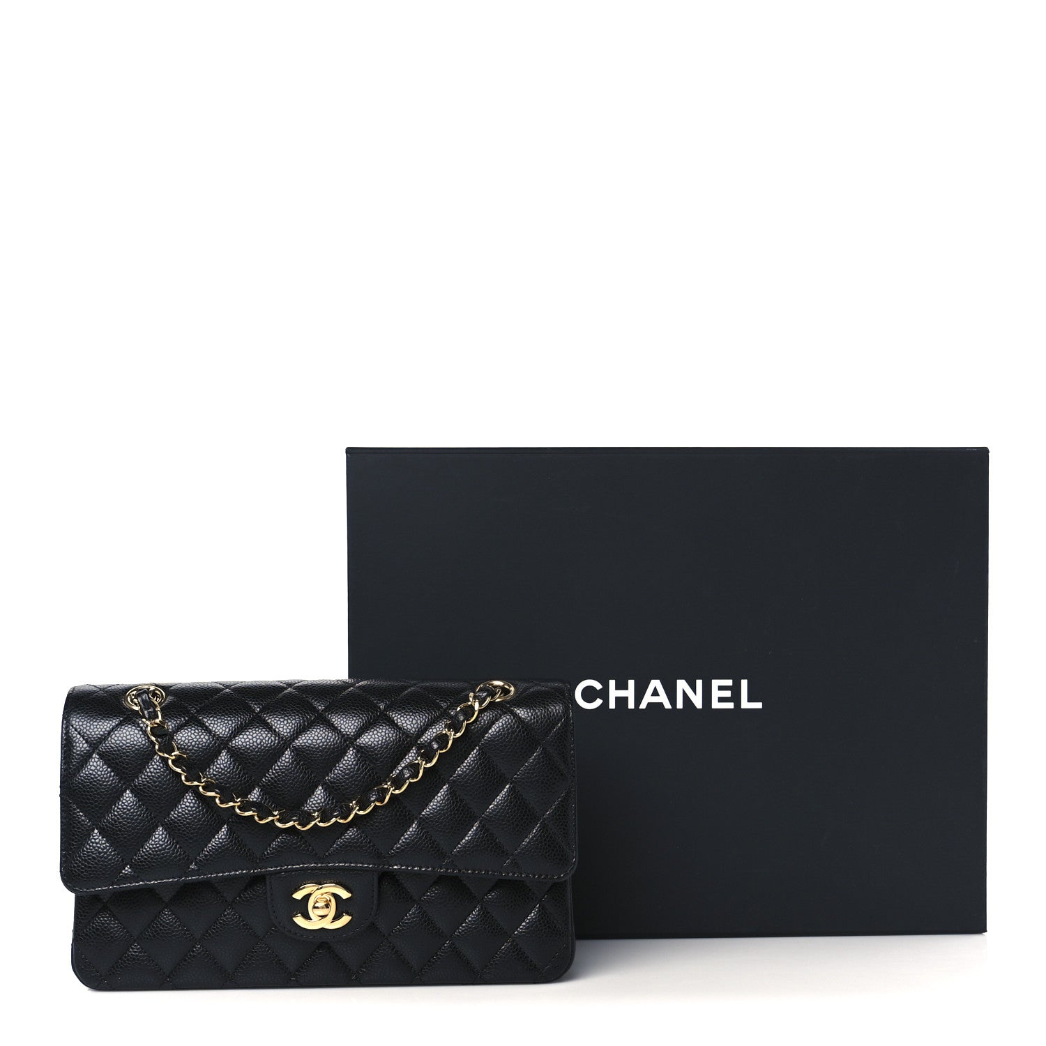 Chanel Caviar Quilted Medium Double Flap Black 12 of 12