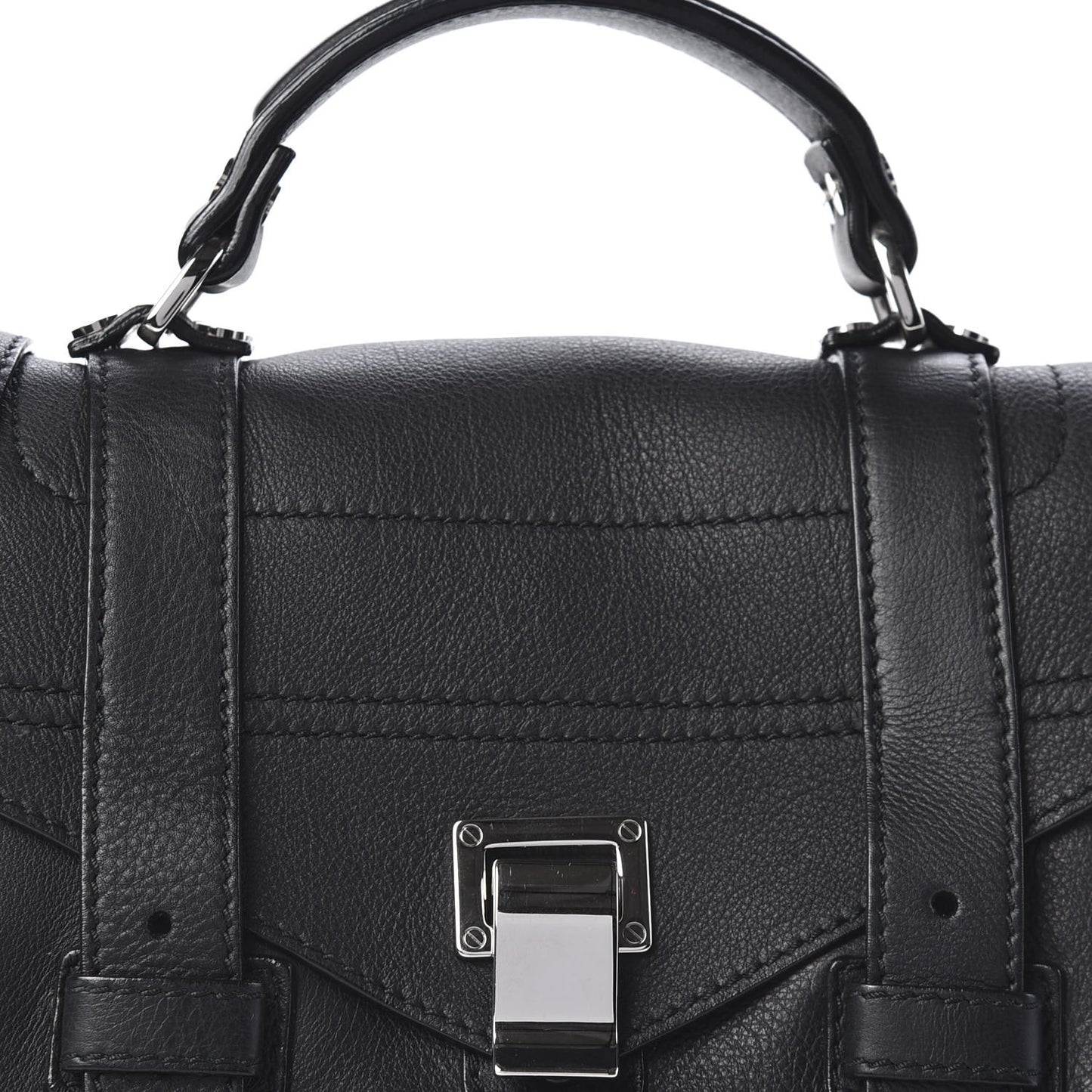 Soft Grainy Calfskin Tiny PS1 Satchel Black