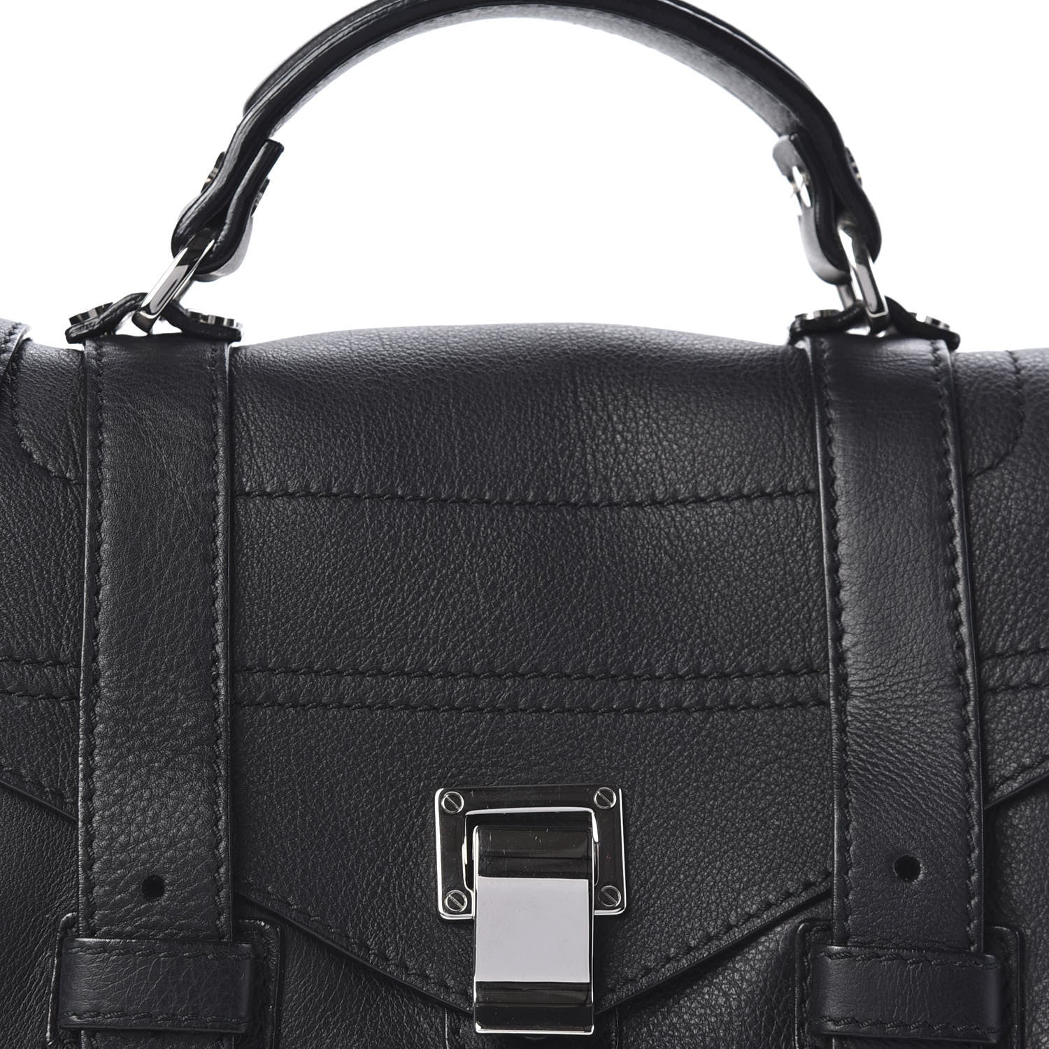 Proenza Schouler Soft Grainy Calfskin Tiny PS1 Satchel Black 8 of 8