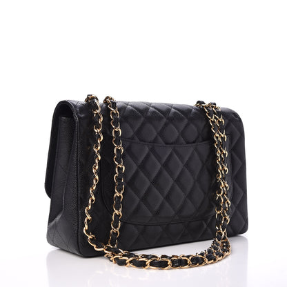 Chanel Caviar Quilted Jumbo Single Flap Black 4 of 9