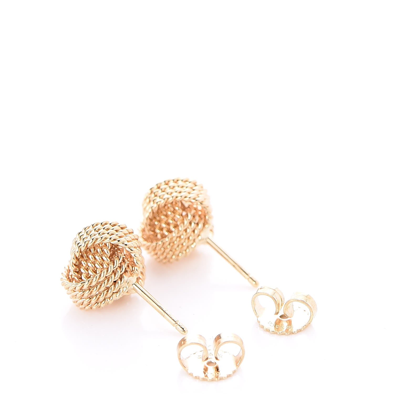 Tiffany 18K Yellow Gold Twist Knot Earrings 3 of 5