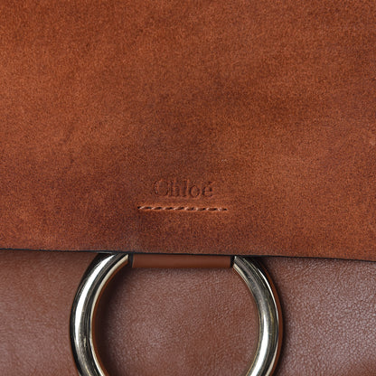 Chloe Suede Calfskin Small Faye Shoulder Bag Tobacco 9 of 9