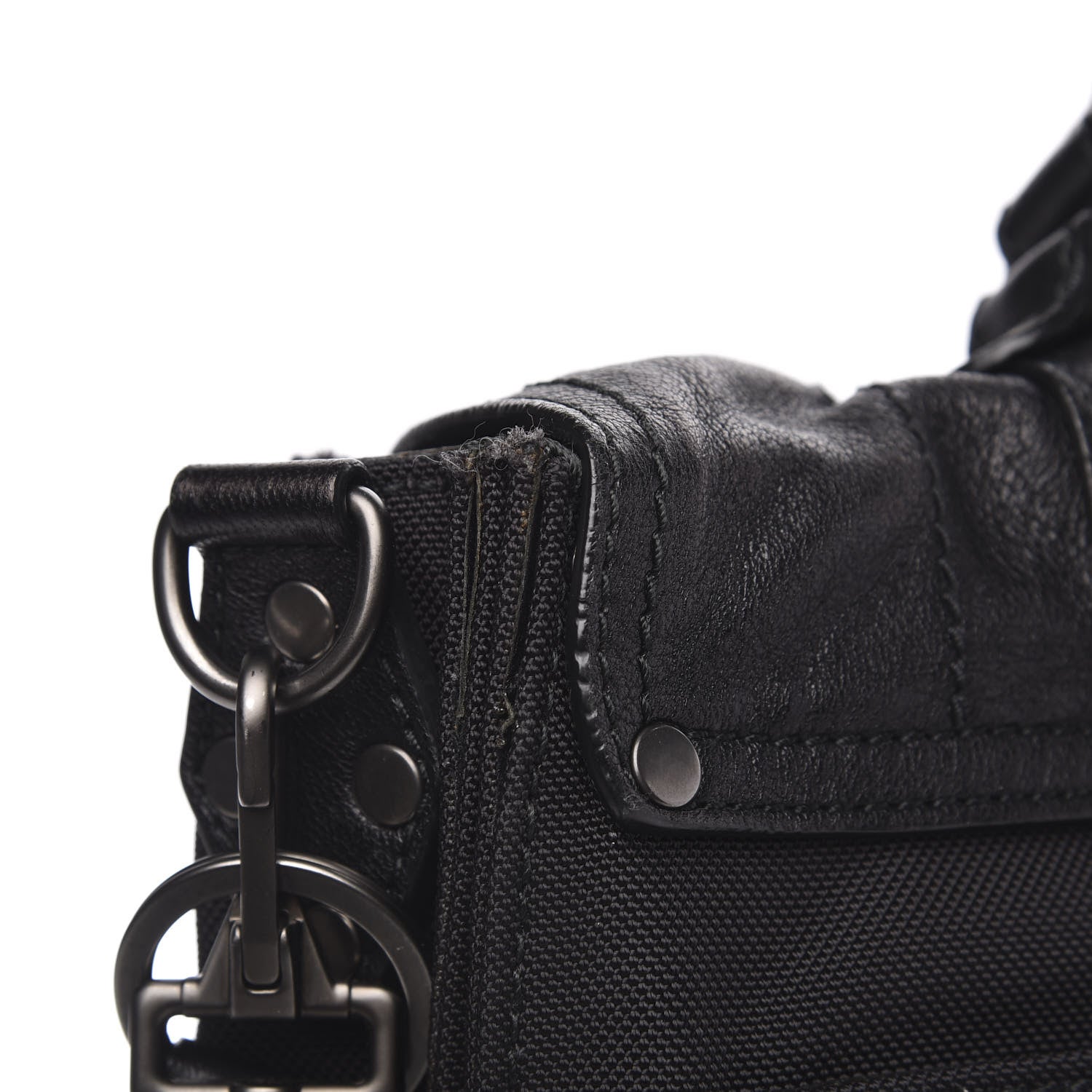 Proenza Schouler Lambskin Nylon Extra Large PS1 Satchel Black 12 of 12