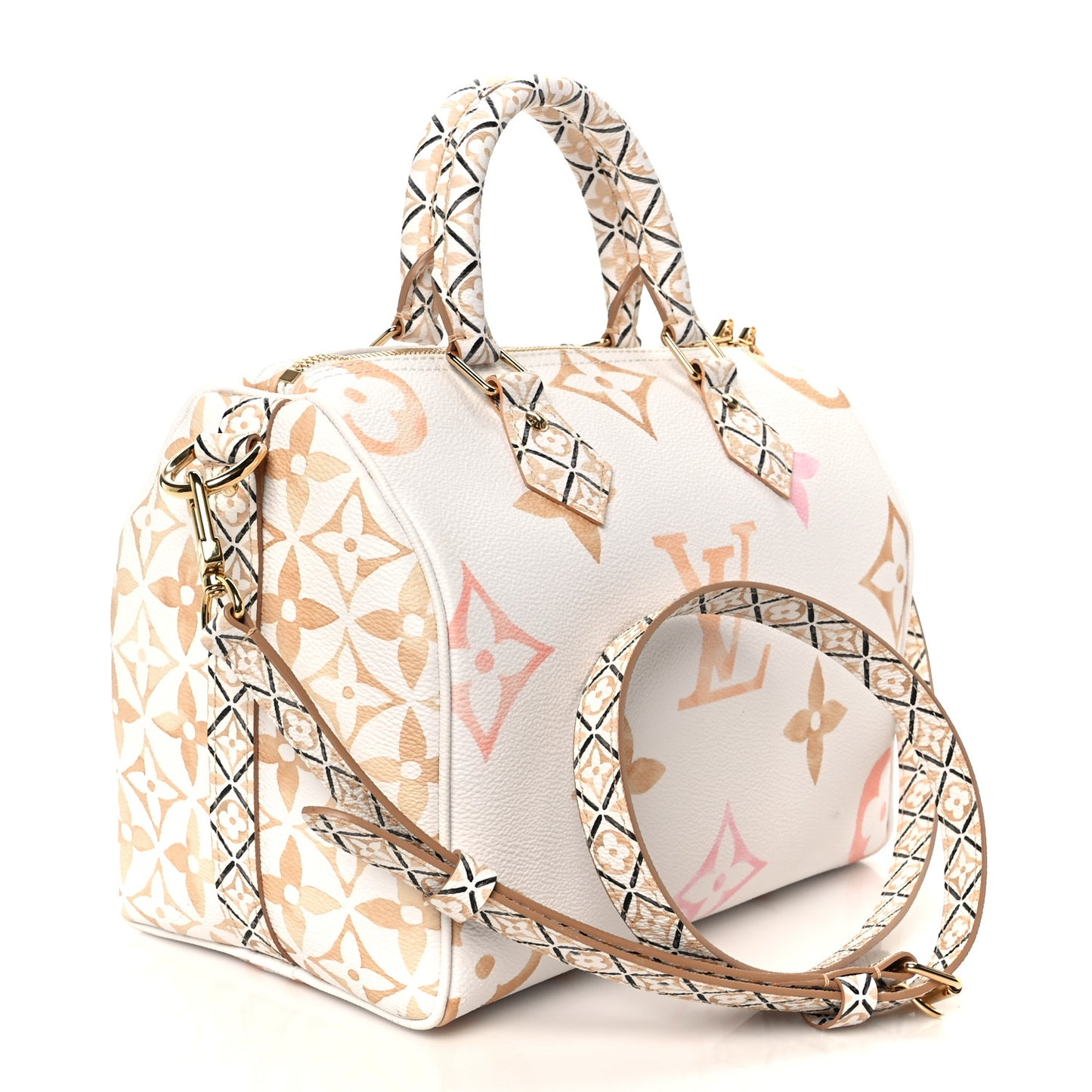 Monogram Giant By The Pool 2.0 Speedy Bandouliere 25 Beige