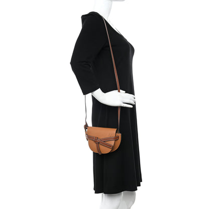 Loewe Grained Calfskin Mini Gate Crossbody Bag Caramel Pecan 2 of 11