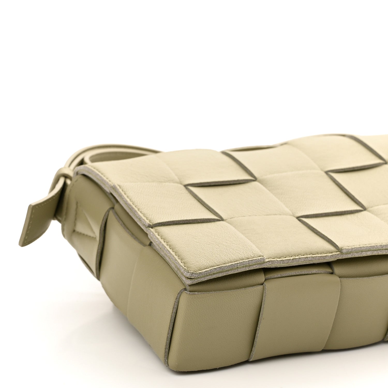Bottega Veneta Lambskin Maxi Intrecciato Cassette Crossbody Bag Travertine 10 of 13