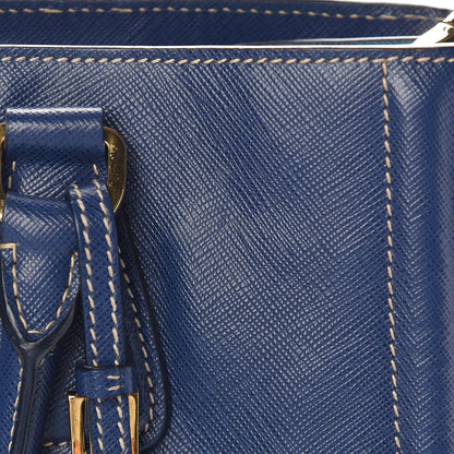 Prada Saffiano Lux Bi-Color Small Tote Bluette Turchese 15 of 17