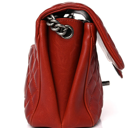 Chanel Caviar Quilted Medium Rock In Rome Single Flap Red 23 of 26