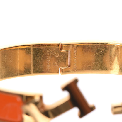 Hermes Enamel Narrow Clic Clac H Bracelet PM Orange 5 of 6