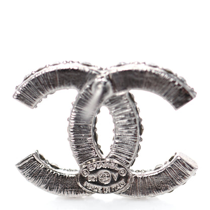 Chanel Crystal CC Earrings Silver 4 of 4