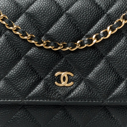Chanel Caviar Quilted Wallet on Chain WOC Black 9 of 14