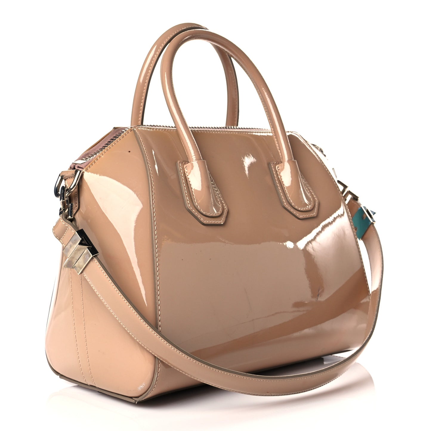 Patent Calfskin Small Antigona Pink
