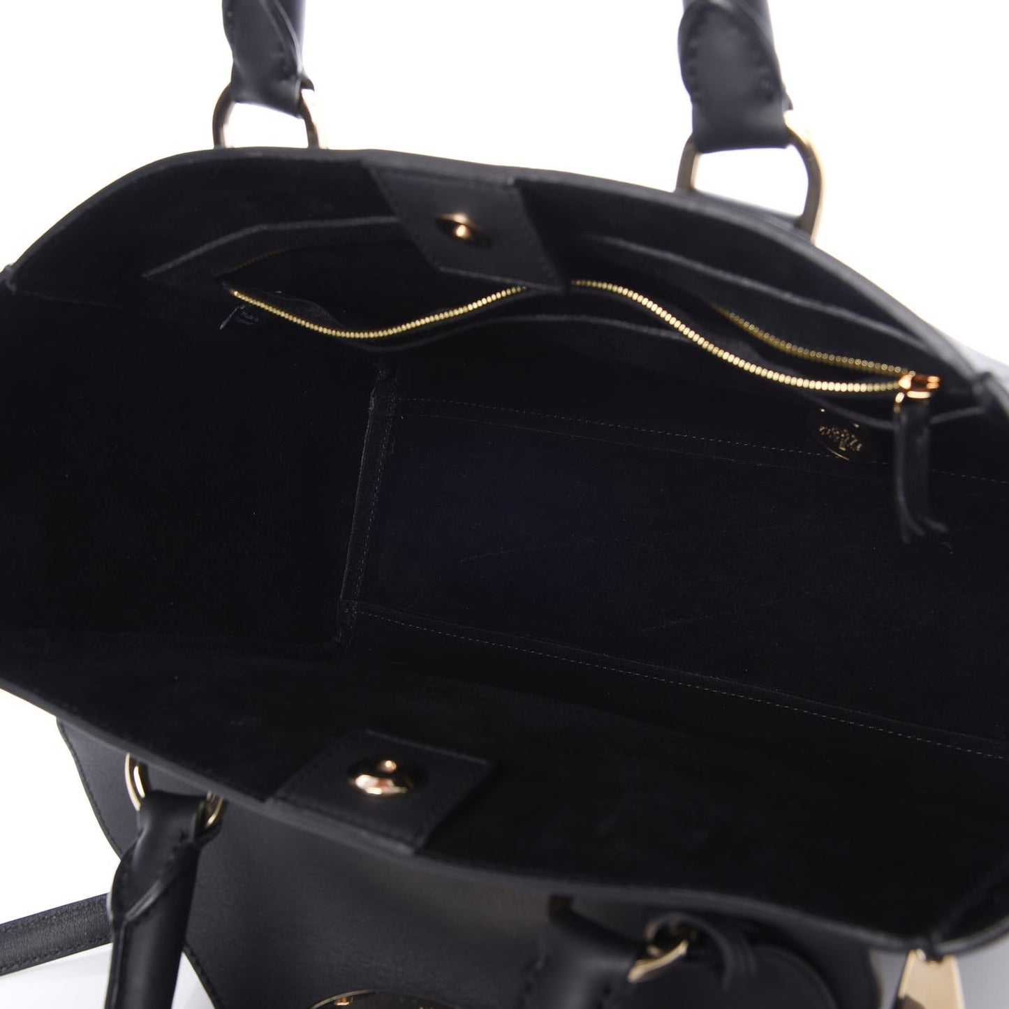 Silky Calf Small Willow Tote Black