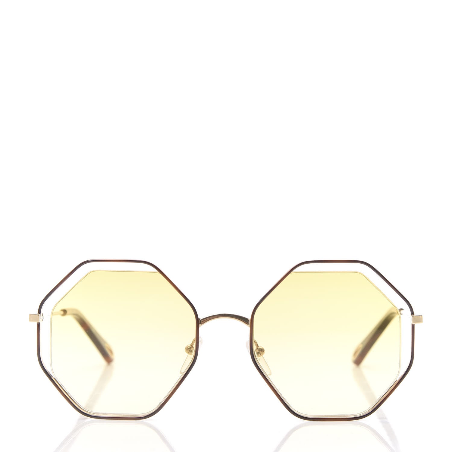Chloe Octagonal Sunglasses CE132S Gold 2 of 9