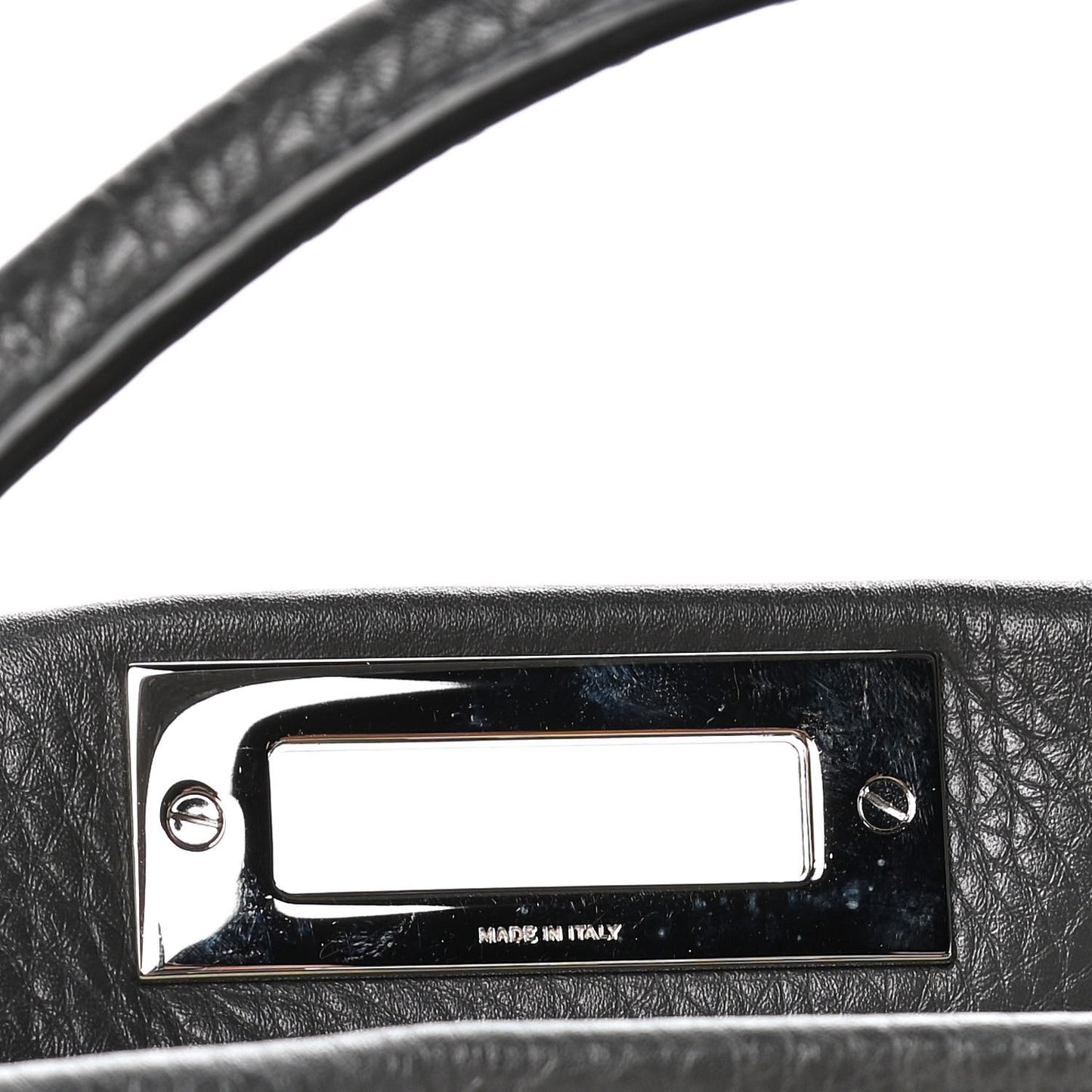 Cuoio Romano Selleria Bi-Color Medium Peekaboo Iconic Satchel Asfalto Latte
