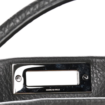 Fendi Cuoio Romano Selleria Bi-Color Medium Peekaboo Iconic Satchel Asfalto Latte 9 of 18