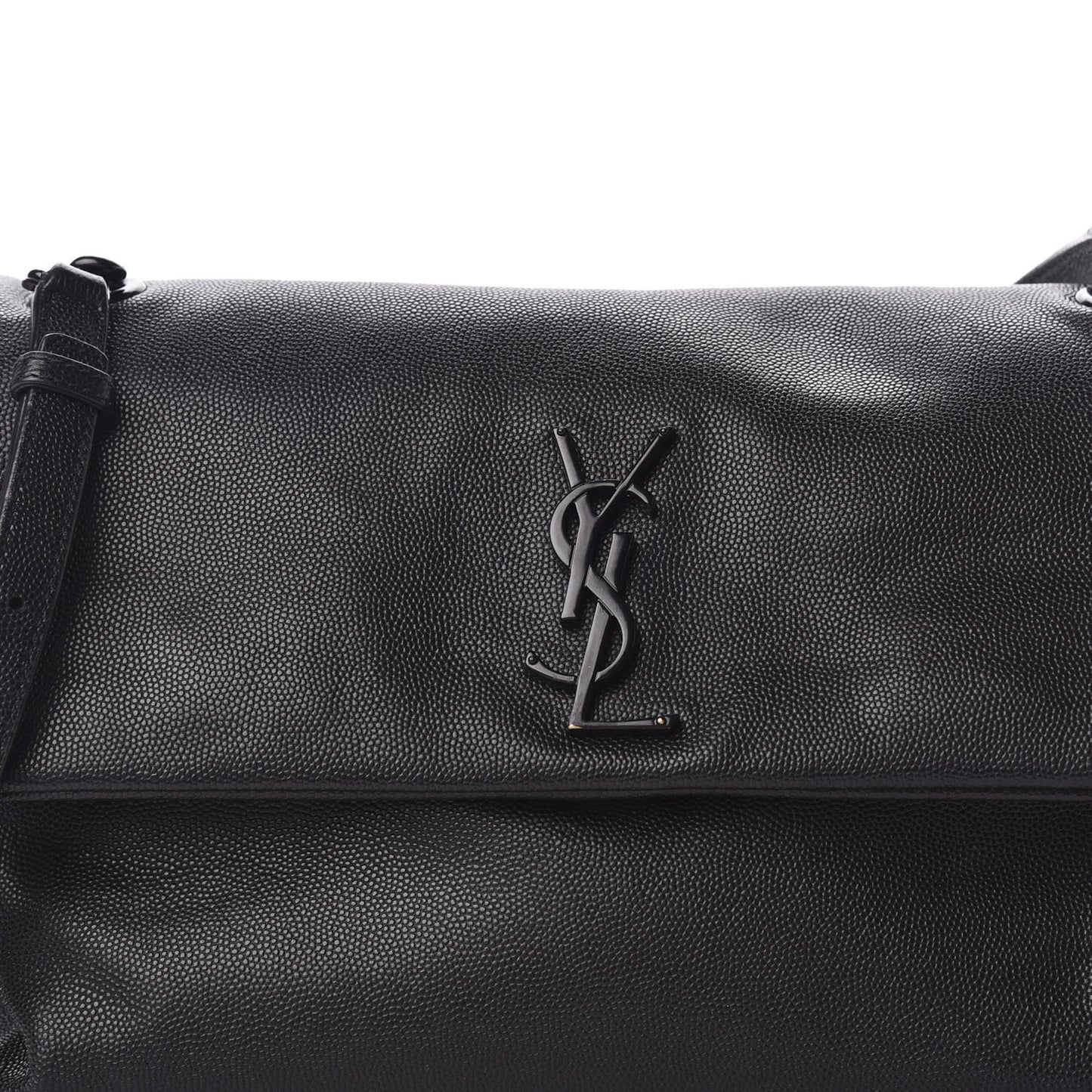Grain De Poudre Medium West Hollywood Monogram Fold-Over Black