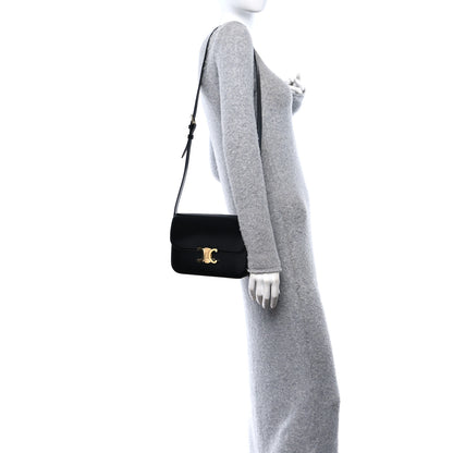Celine Shiny Calfskin Medium Triomphe Black 2 of 9