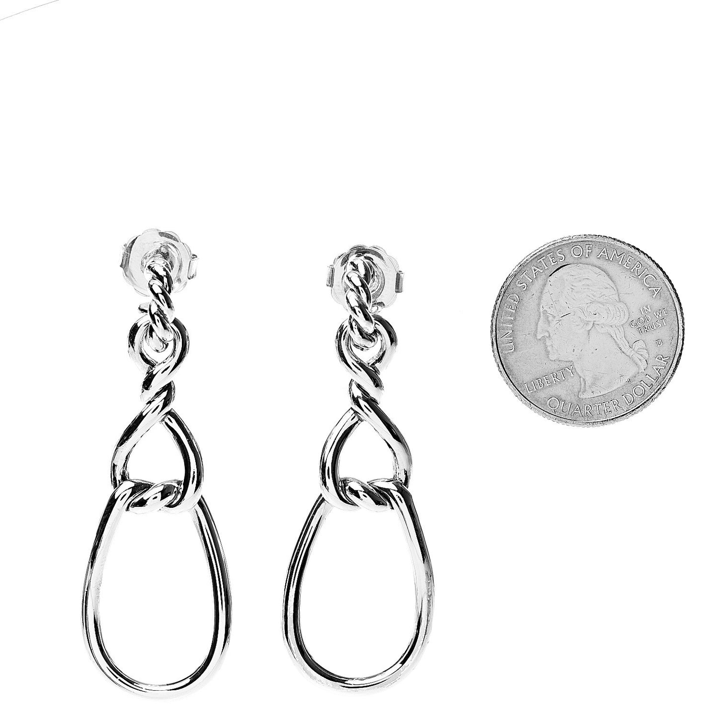 Sterling Silver Continuance Triple Drop Earrings