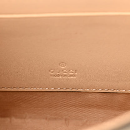 Gucci GG Supreme Monogram Calfskin Horsebit Print Mini Padlock Top Handle Shoulder Bag Beige Ebony Light Pink 6 of 12