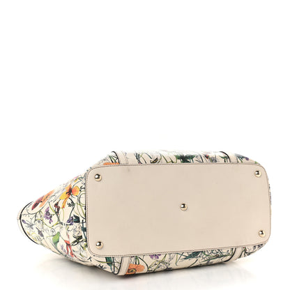 Gucci Calfskin Flora Infinity Medium Nice Tote Off White 4 of 10