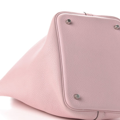Hermes Taurillon Clemence Picotin Lock 22 MM Rose Sakura 6 of 11