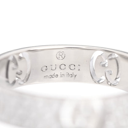 Gucci 18K White Gold Diamond Icon Stardust Band Ring 49 4.75 4 of 4
