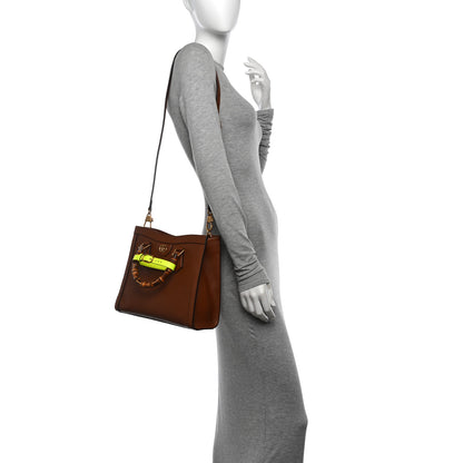Gucci Wonka Grain Calfskin Small Diana Tote Bag Cuir Yellow Fluo 2 of 10