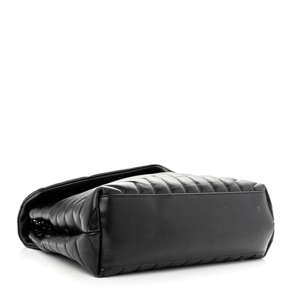 Saint Laurent Calfskin Y Quilted Monogram Medium Loulou Chain Satchel Black 4 of 11