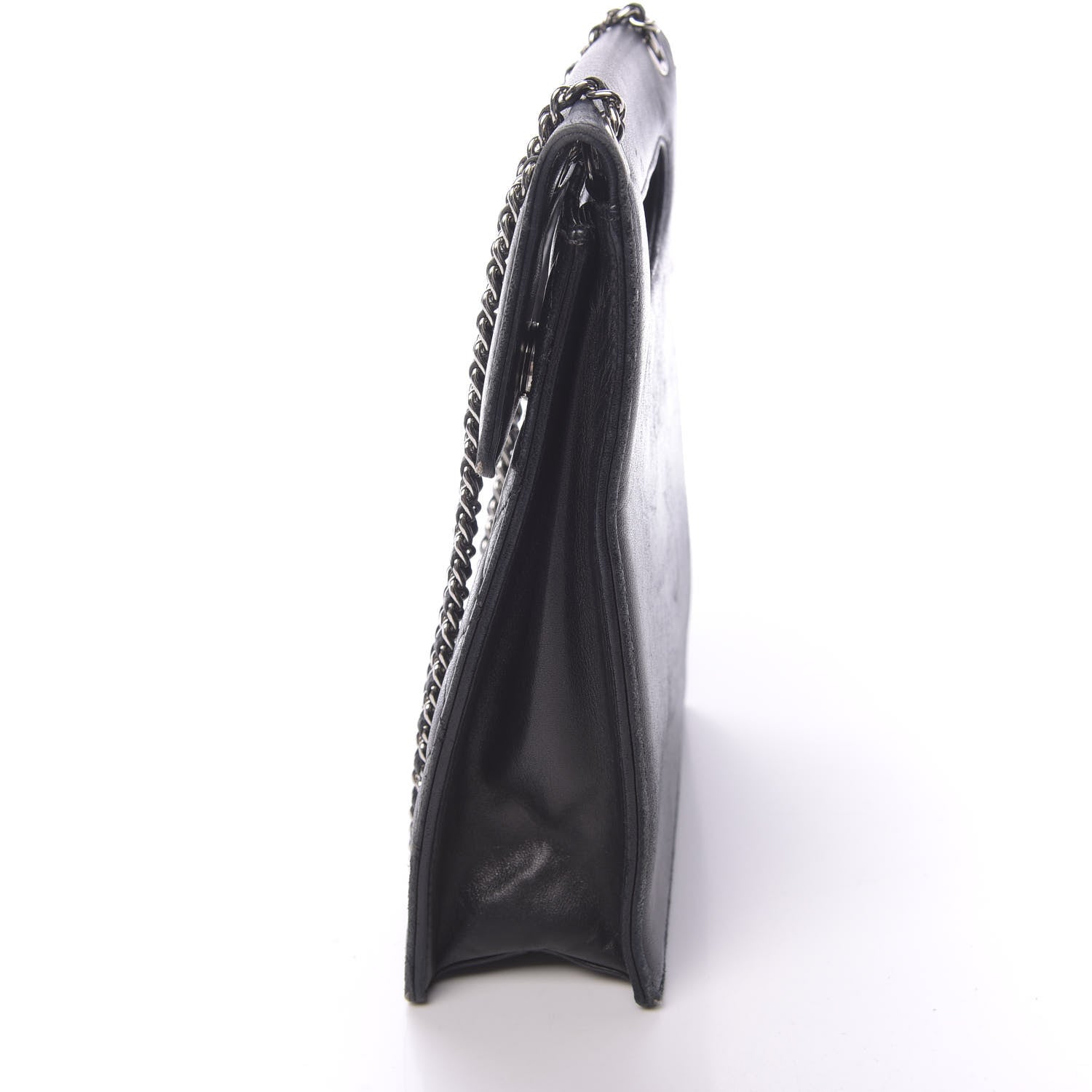 Chanel Lambskin Top Handle Logo Flap Black 10 of 18