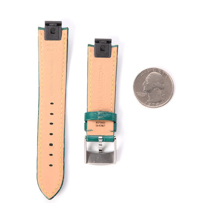 Louis Vuitton Alligator Tambour Watch Strap Green 2 of 3