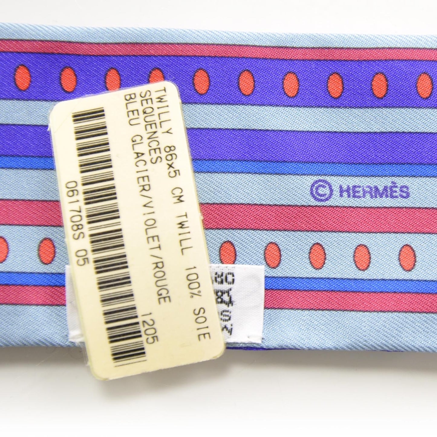 Silk Sequences Twilly Scarf Bleu Glacier