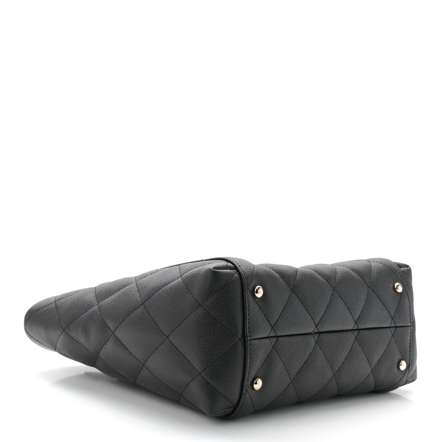 Caviar Quilted Small Shopping Black