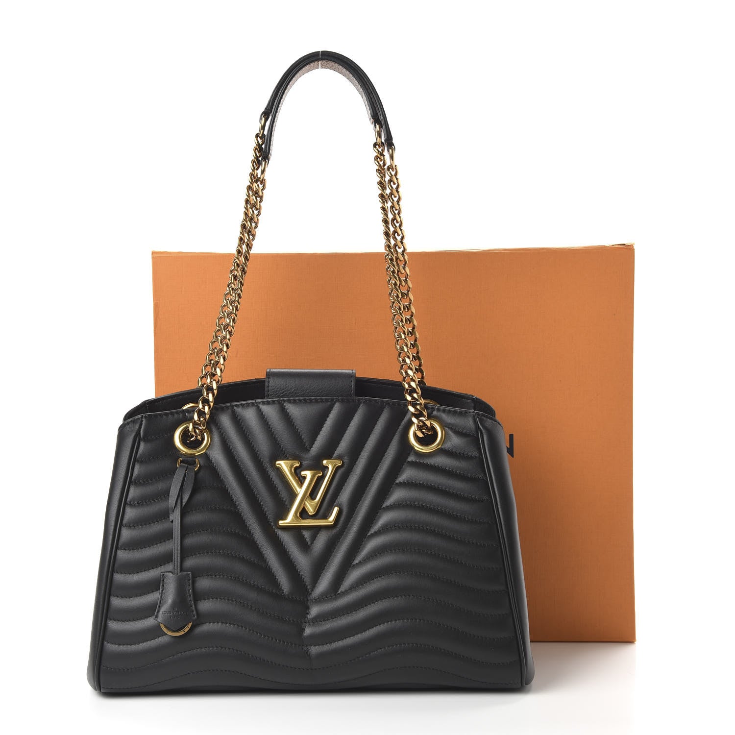 Louis Vuitton Calfskin New Wave Chain Tote Black 11 of 11