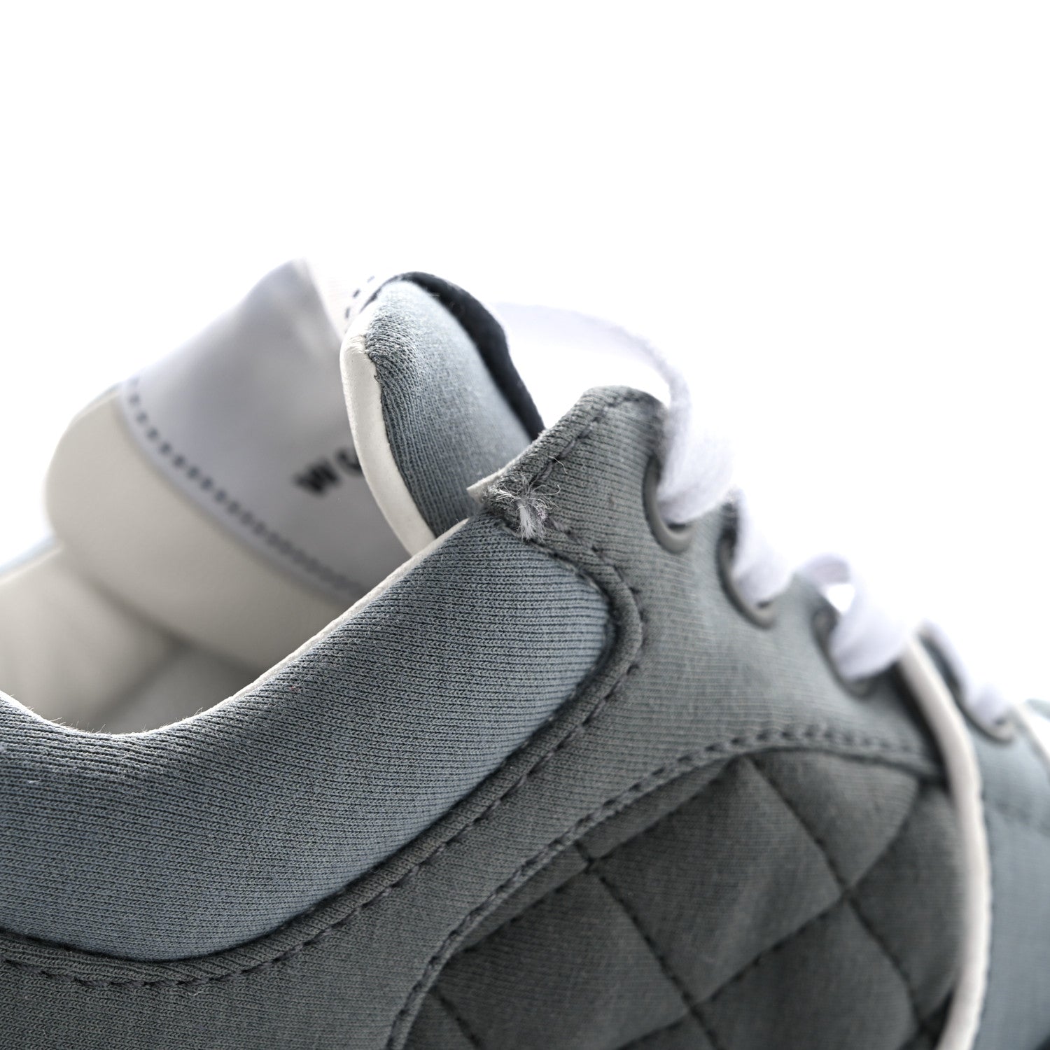 Chanel Fabric Suede Calfskin Quilted CC Sneakers 35 Dark Grey 10 of 11