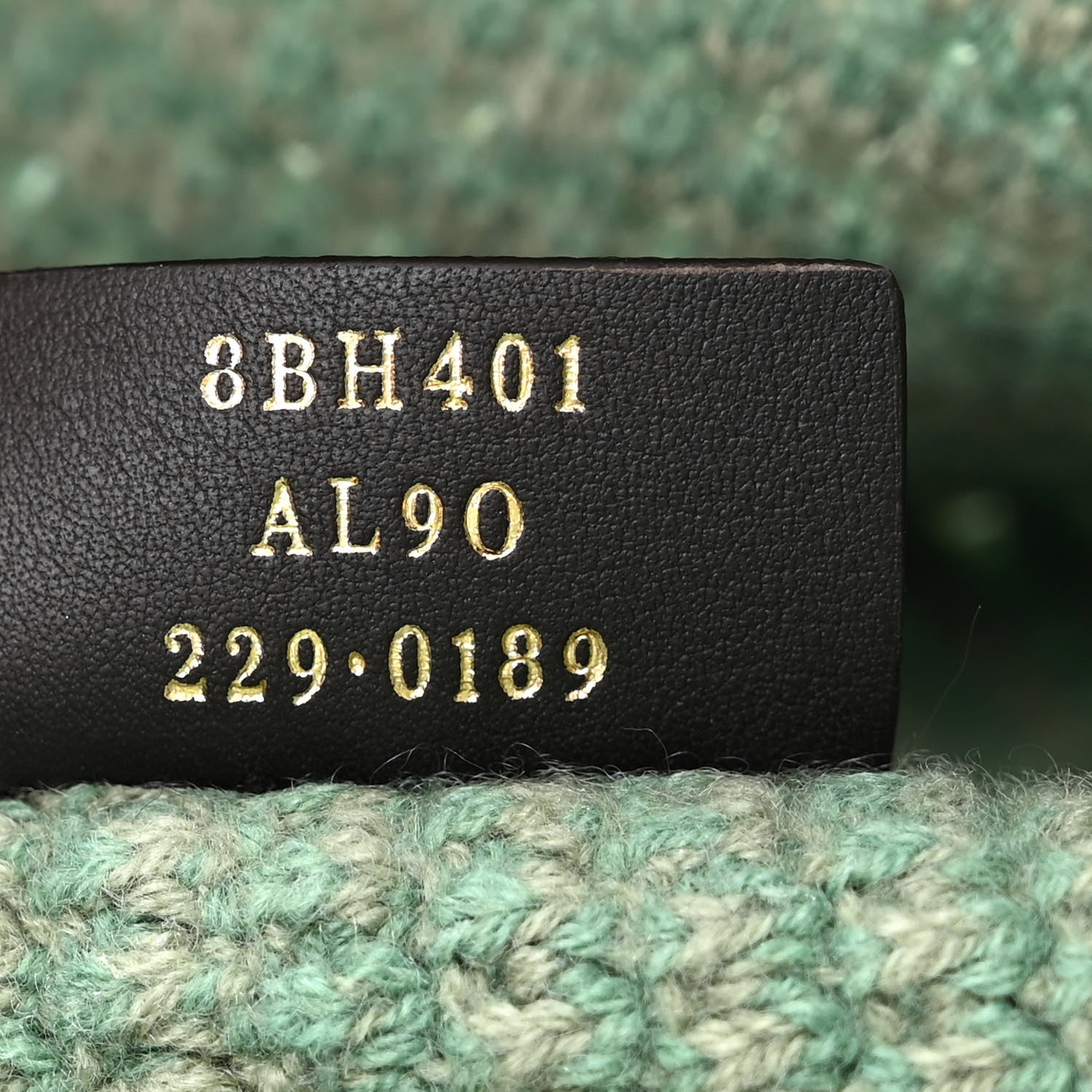 Fendi Cashmere Knit FF Large Shopper Tote Verde Islanda 7 of 10