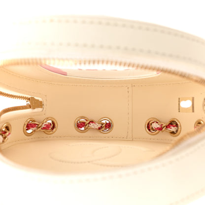 Chanel Lambskin Coco Lifesaver Round Bag Pink White 5 of 10