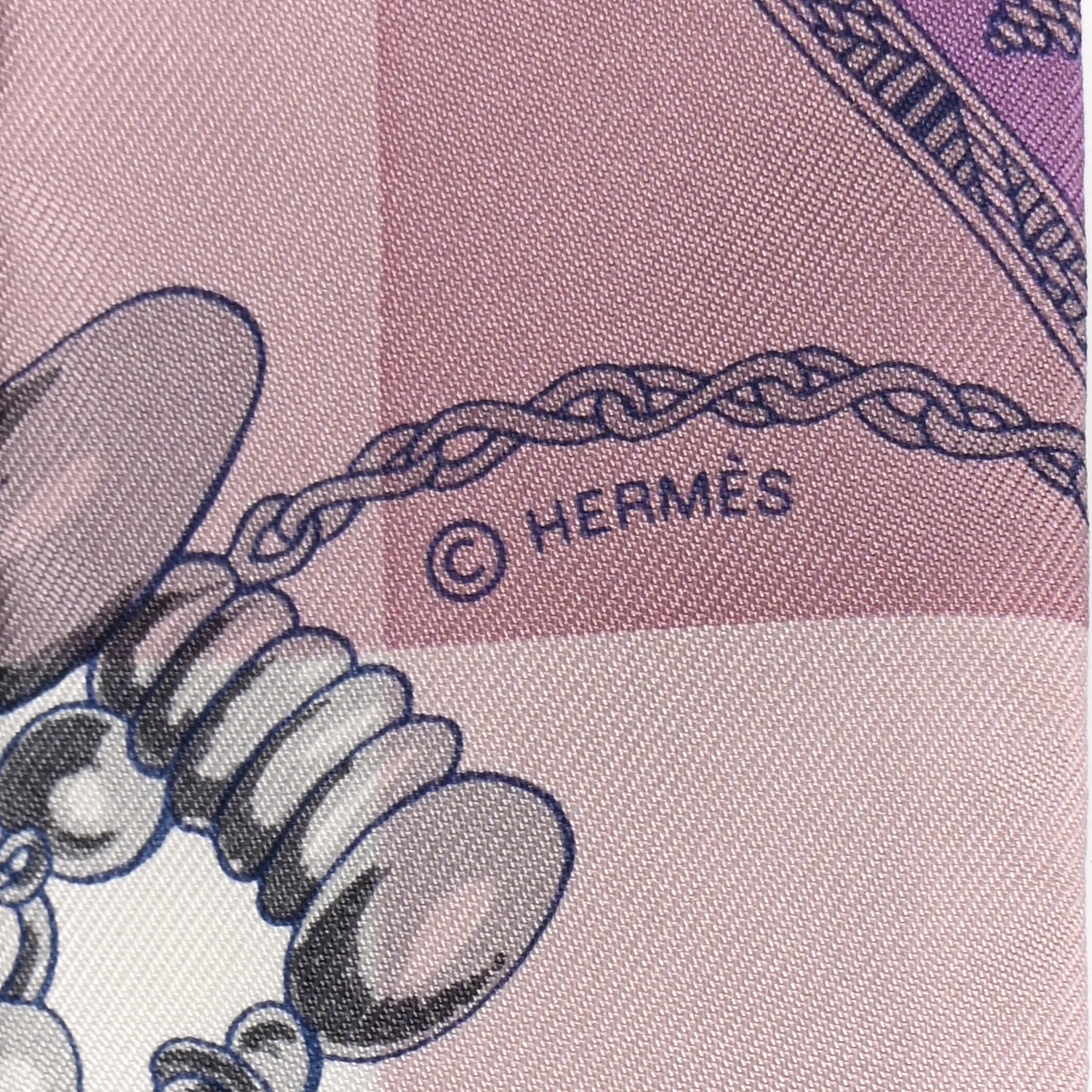 Silk Mors Et Gourmettes Vichy Twilly Parme Mauve White