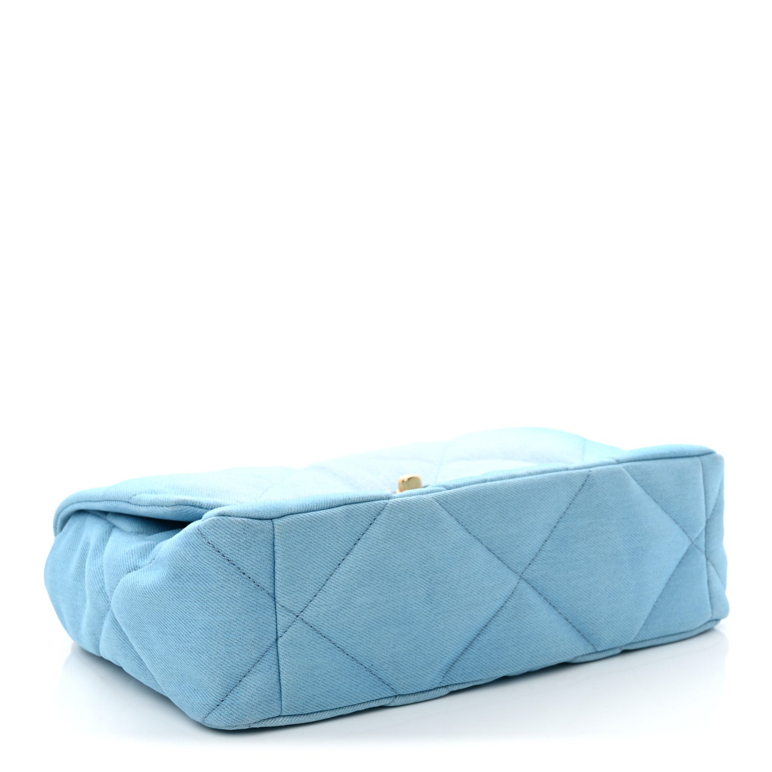 Chanel Ombre Denim Quilted Large Chanel 19 Flap Light Blue 4 of 11
