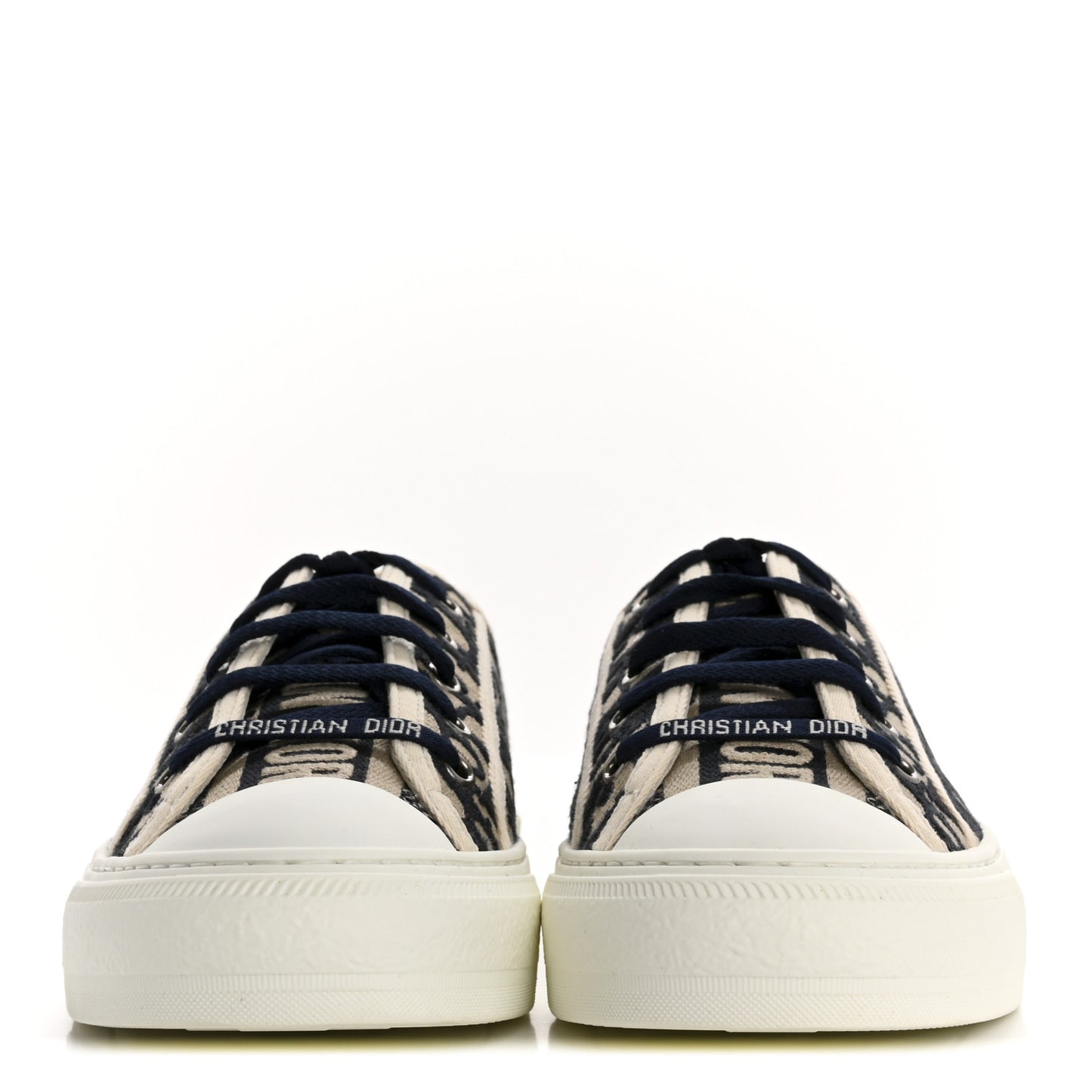Canvas Oblique Walk'N Dior Low Top Sneakers 39 Deep Blue