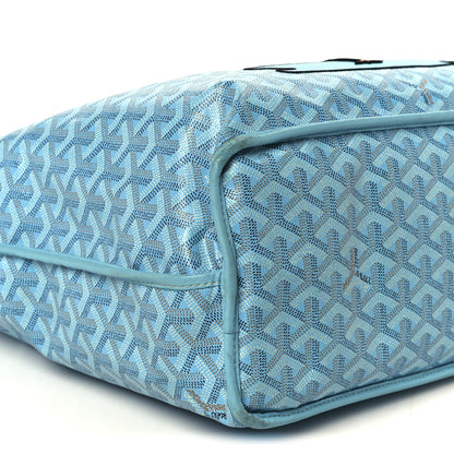 Goyard Goyardine Embroidered Flamingo Reversible Anjou PM Sky Blue 18 of 23