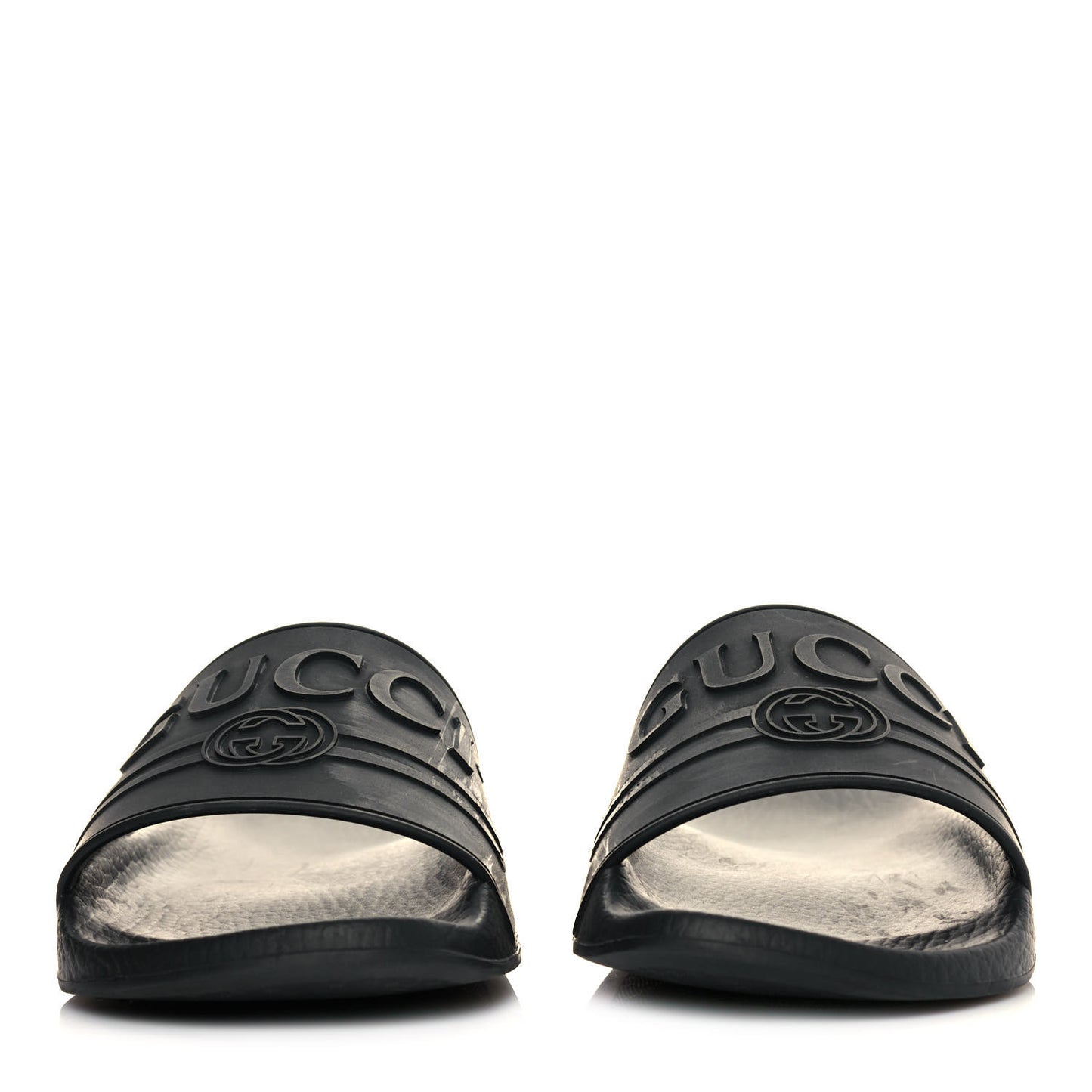 Rubber Womens Logo Slide Sandals 38 Black