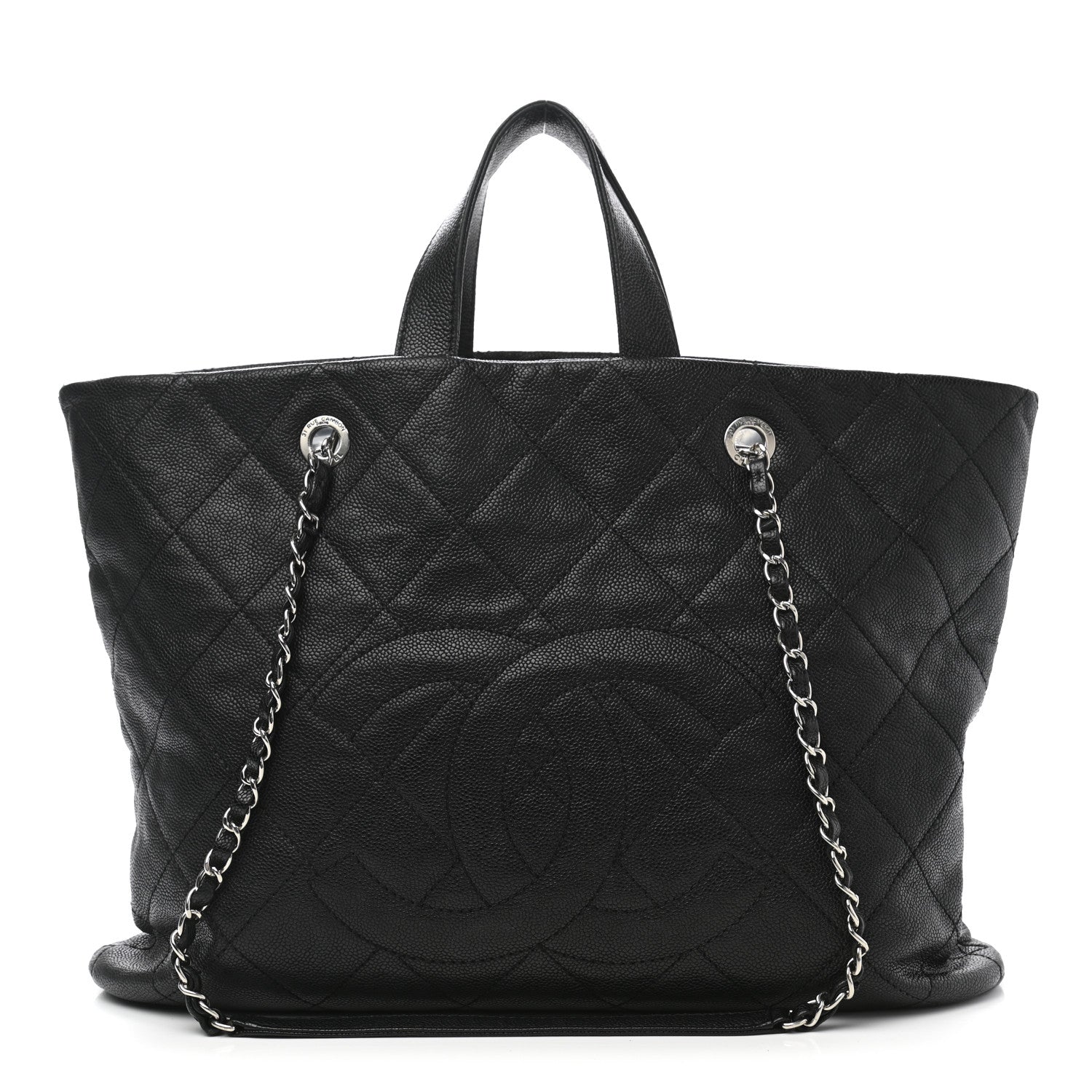Chanel Caviar Quilted Large CC Tote Black 1 of 12