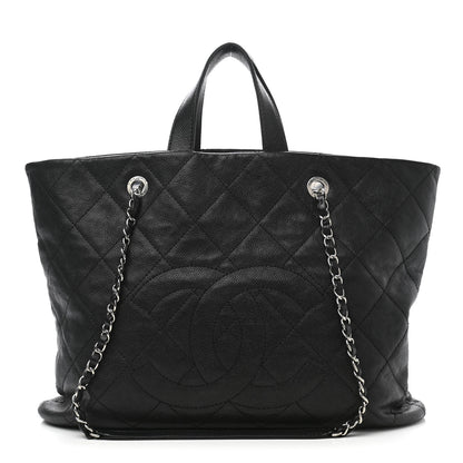 Chanel Caviar Quilted Large CC Tote Black 1 of 12