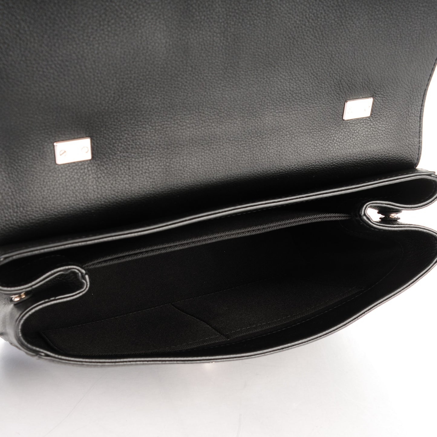 Soft Calfskin Lockme II Top Handle Black